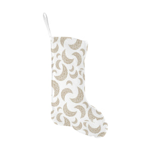 Cool gold moon abstract pattern Christmas Stocking