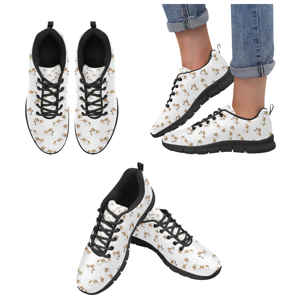 Jack Russel Pattern Print Design 04 Women's Sneaker Shoes