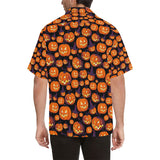 Halloween Pumpkin pattern Men's All Over Print Hawaiian Shirt