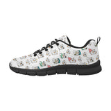 English Bulldog Pattern Print Design 03 Men's Breathable Sneakers ( Model 055)