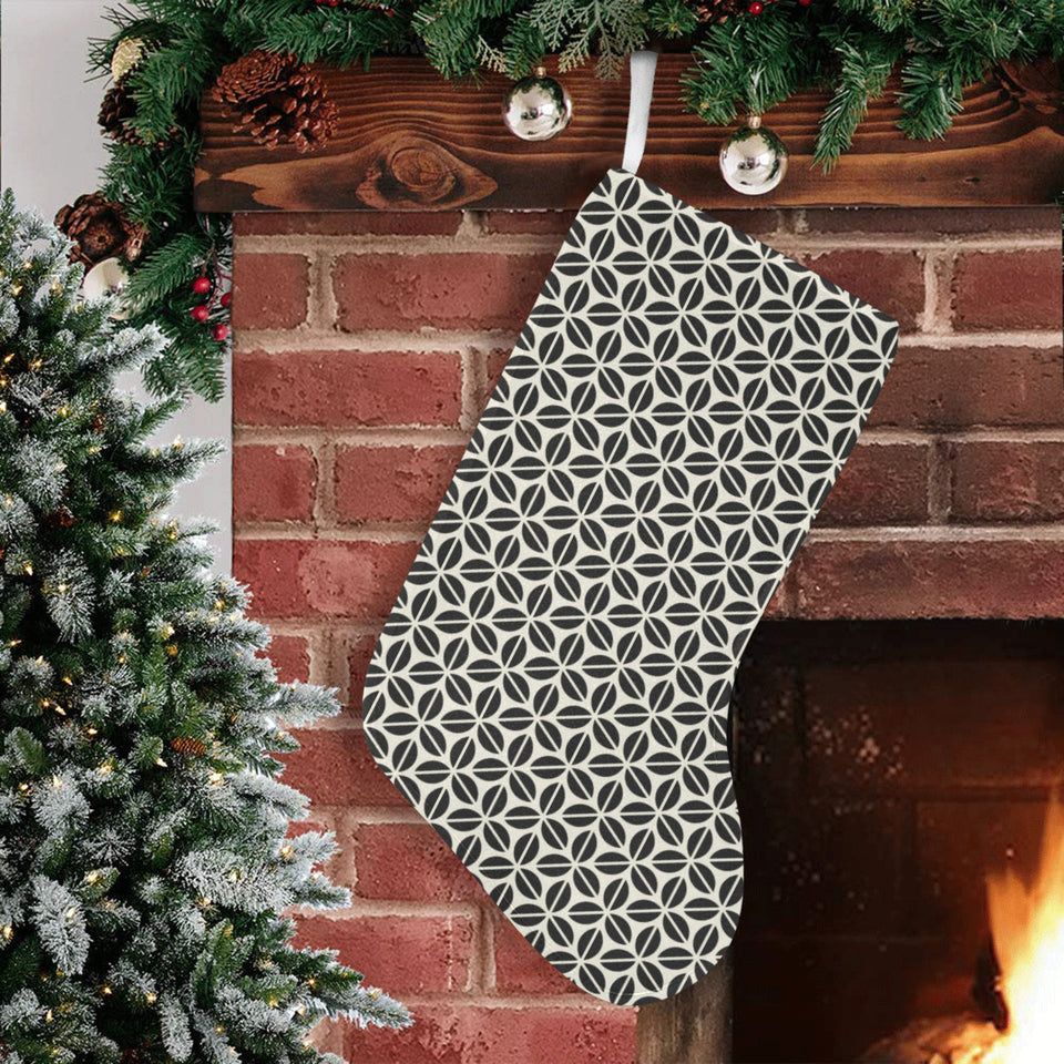 Coffee bean abstract modern pattern Christmas Stocking