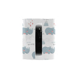 cute rhino heart pattern Morphing Mug Heat Changing Mug