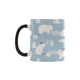 Cute polar bears Christmas decoration pattern Morphing Mug Heat Changing Mug