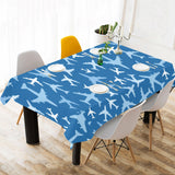 Airplane pattern in the sky Tablecloth