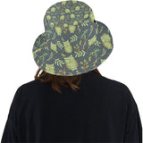 Cute owls leaves pattern Unisex Bucket Hat