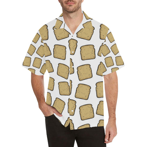 Bread Toast Pattern Print Design 03 Men's All Over Print Hawaiian Shirt (Model T58)