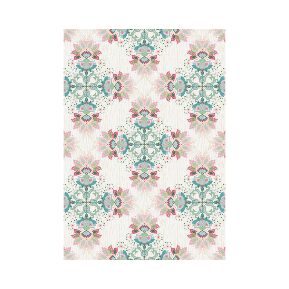 Square floral indian flower pattern House Flag Garden Flag