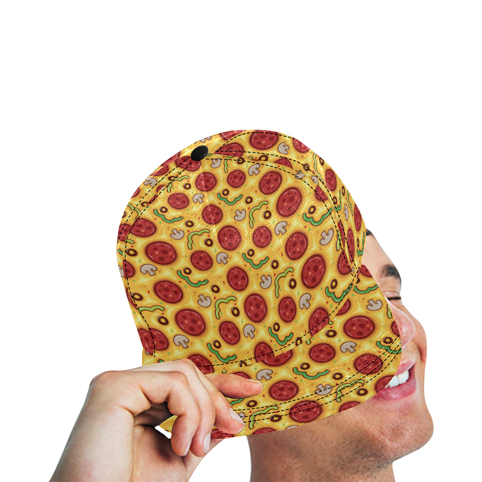 Pizza texture pattern All Over Print Snapback Cap