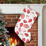 watercolor hand drawn beautiful strawberry pattern Christmas Stocking