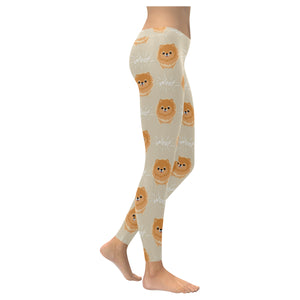 Cute brown pomeranian puppy Women's Legging Fulfilled In US