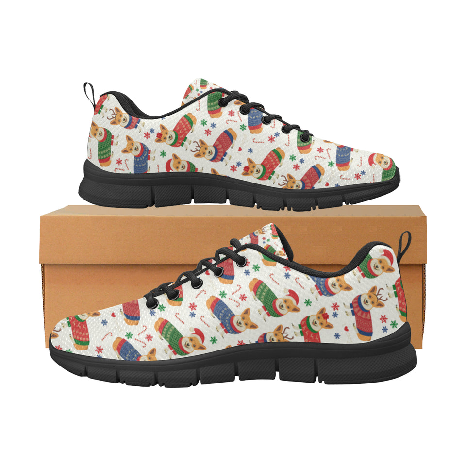 Corgi Christmas Pattern Women's Sneaker Shoes
