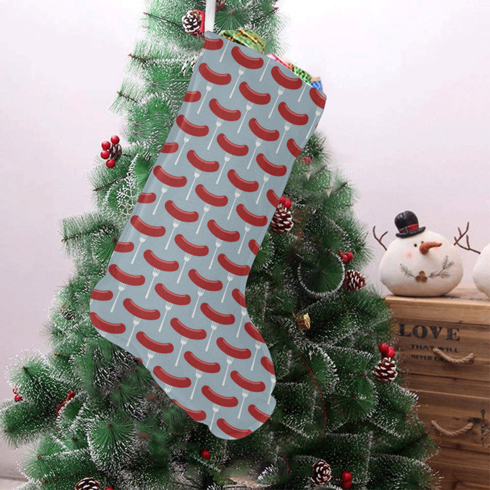 Sausage Pattern Print Design 02 Christmas Stocking
