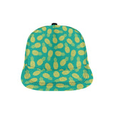 Pineapples pattern green background All Over Print Snapback Cap