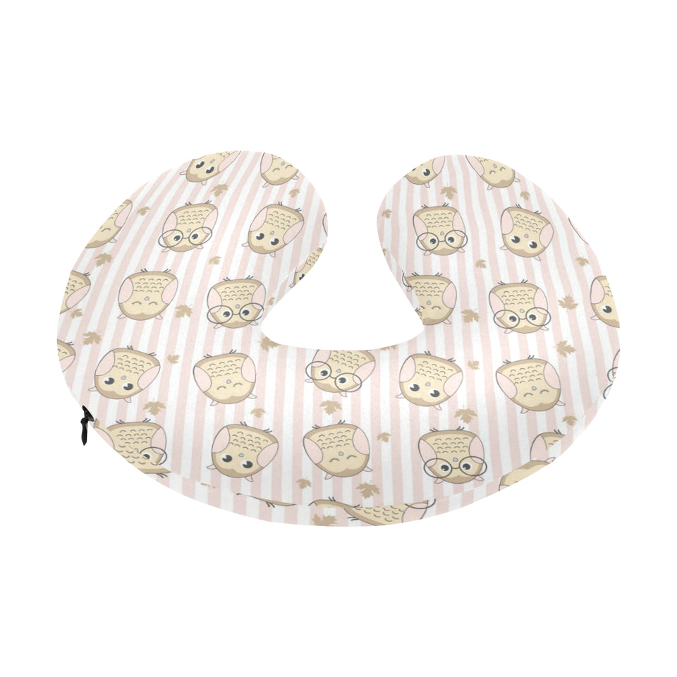 cute owl leaf U-Shaped Travel Neck Pillow