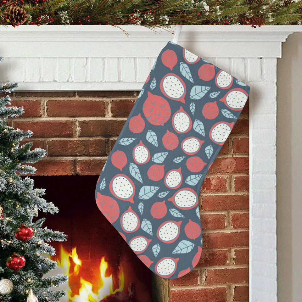 dragon fruits dark blue background Christmas Stocking