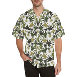 Canabis Marijuana Weed Pattern Print Design 05 Men's All Over Print Hawaiian Shirt (Model T58)