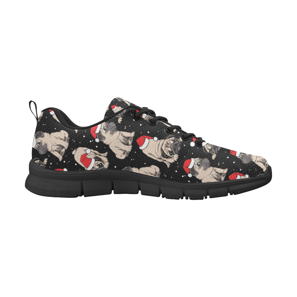 Christmas Pugs Santa_s red cap pattern Men's Sneaker Shoes