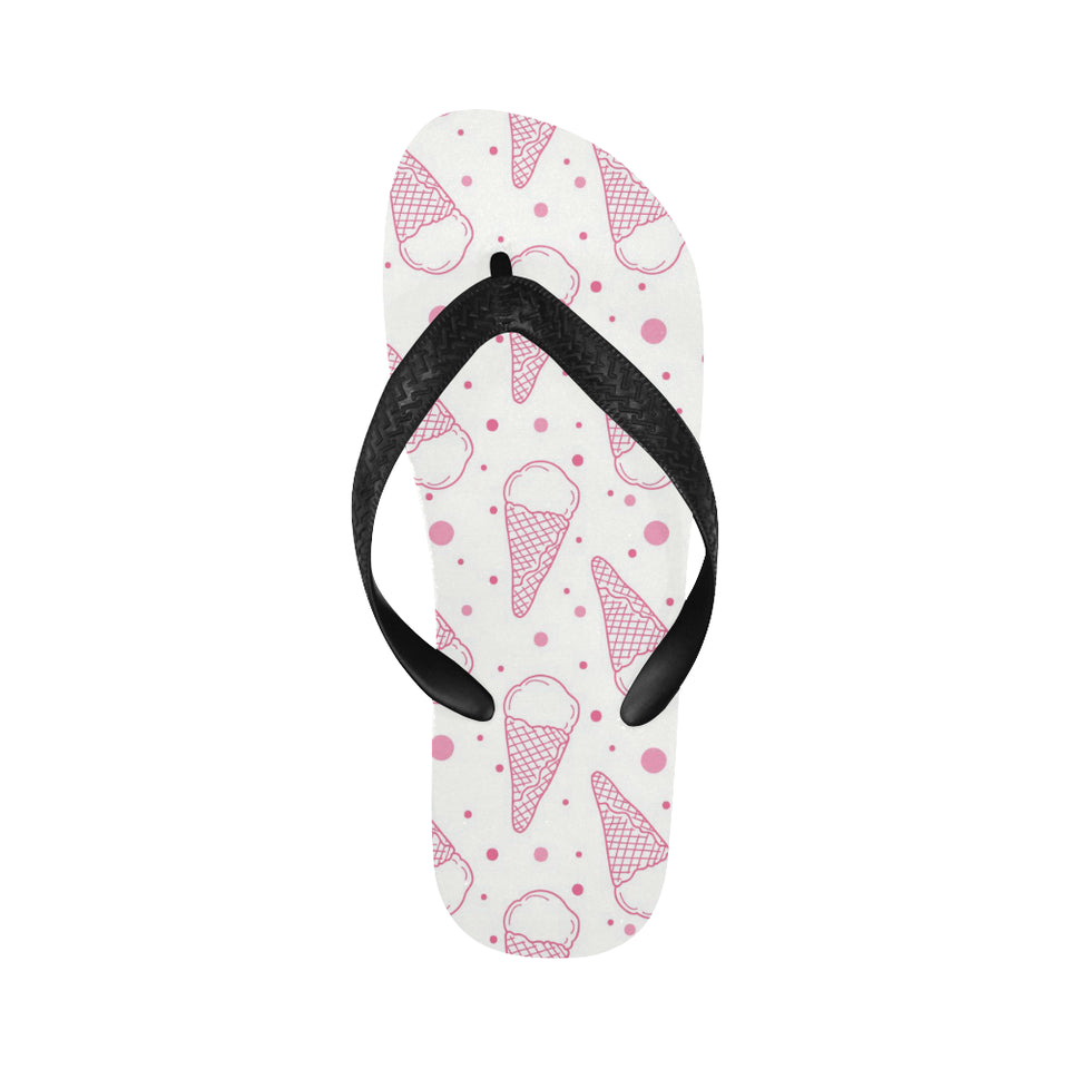 Hand drawn ice cream pattern Unisex Flip Flops