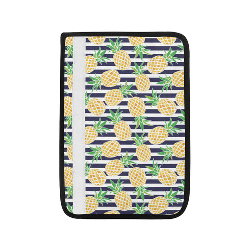 Pineapples pattern striped background Car Seat Belt Cover