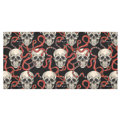 Red snake skull pattern Tablecloth