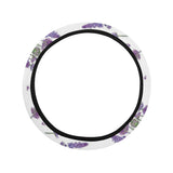 lavender flower design pattern Car Steering Wheel Cover