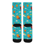 Hot Air Balloon Sky Pattern Crew Socks