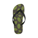 Hop pattern black background Unisex Flip Flops