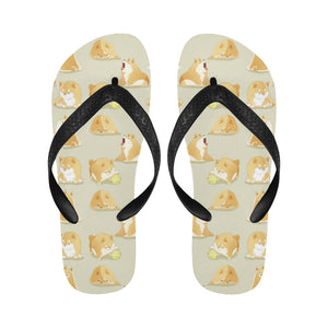 Cute fat shiba inu dog pattern Unisex Flip Flops