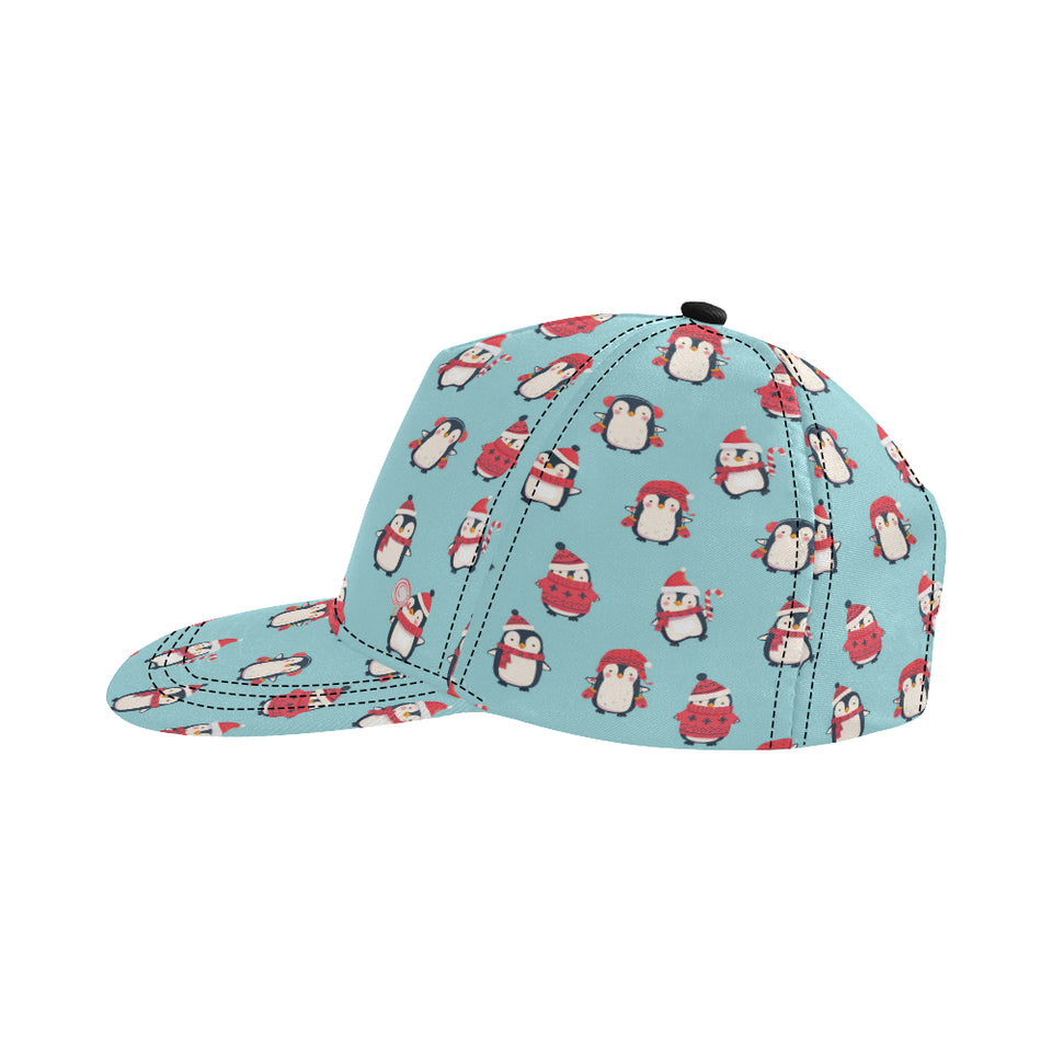 Cute penguin christmas  design pattern All Over Print Snapback Cap