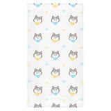 Cute Siberian Husky pattern Bath Towel