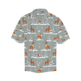 Beautiful deers Winter Christmas Men's All Over Print Hawaiian Shirt