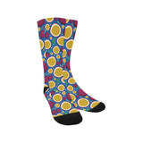 Passion fruit blue background Crew Socks