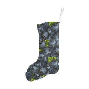 blueberry pattern Christmas Stocking