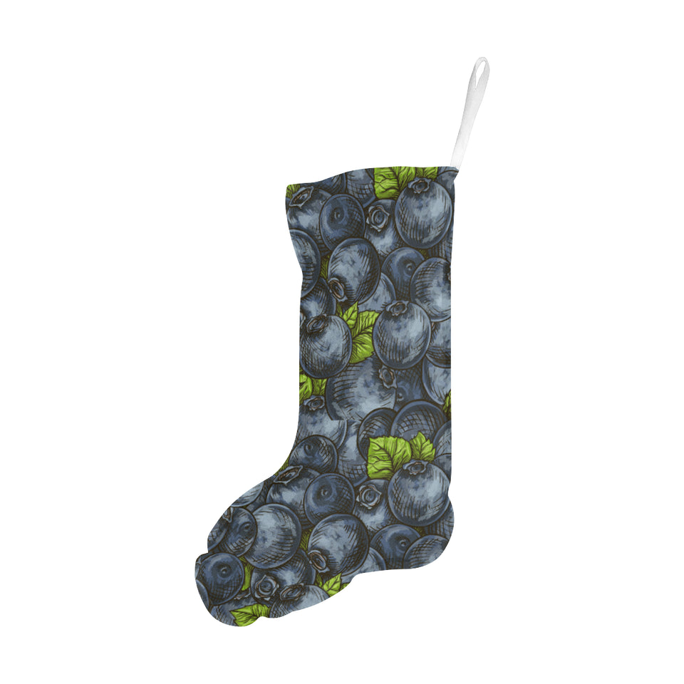 blueberry pattern Christmas Stocking