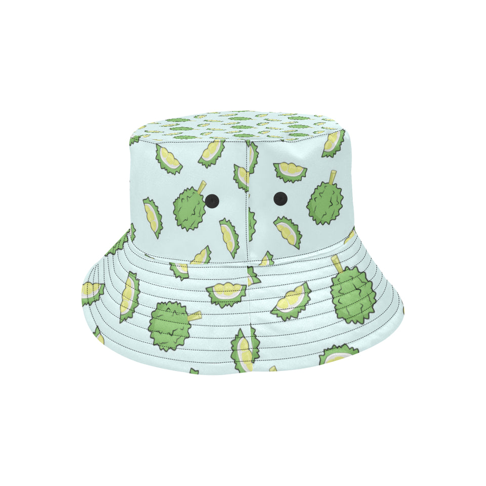 Durian pattern blue background Unisex Bucket Hat