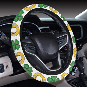 Horseshoes Pattern Print Design 04 Car Steering Wheel Cover