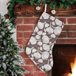 Garlic bulb dark background Christmas Stocking
