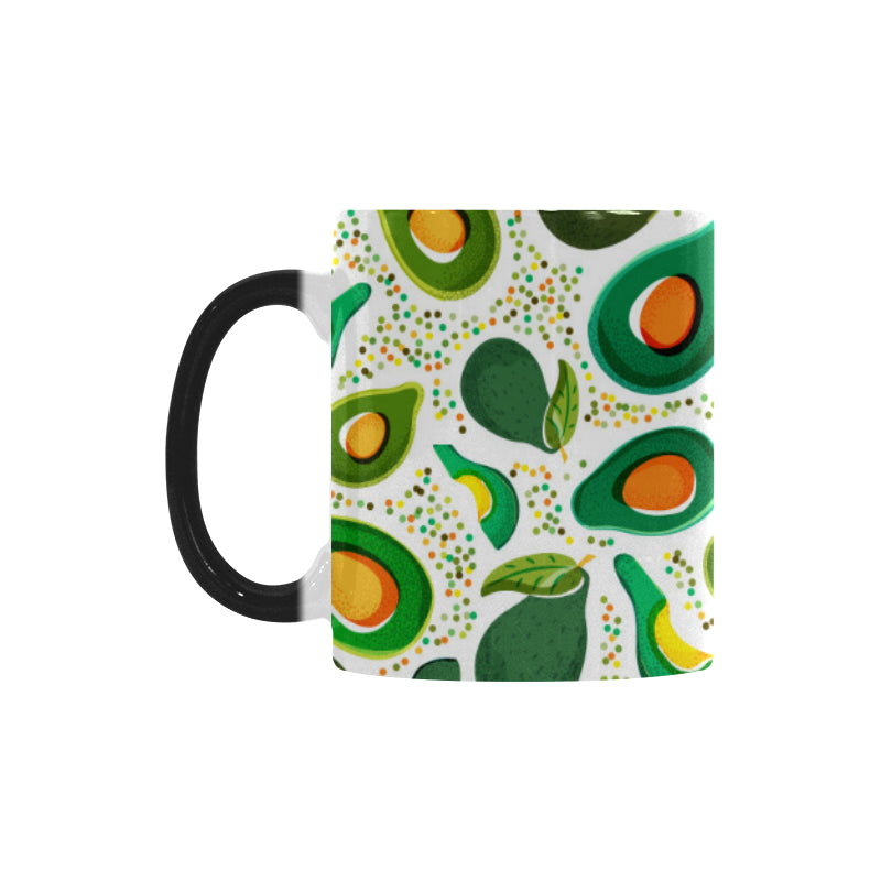 Avocado design pattern Morphing Mug Heat Changing Mug