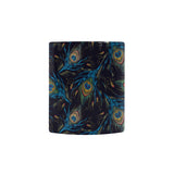 Beautiful peacock feather pattern Morphing Mug Heat Changing Mug
