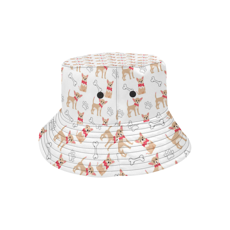 Chihuahua bone paw pattern Unisex Bucket Hat