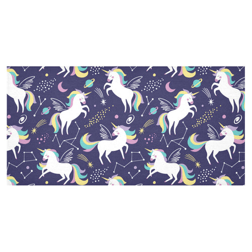 Hand drawn cute unicorn star planet Tablecloth