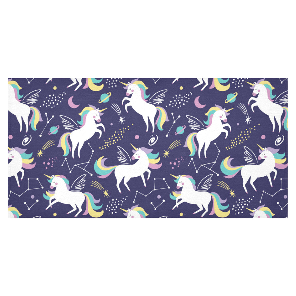 Hand drawn cute unicorn star planet Tablecloth