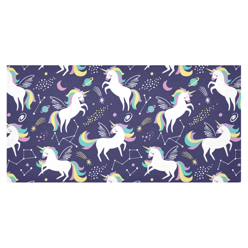 Hand drawn cute unicorn star planet Tablecloth