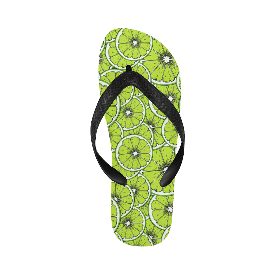 Slices of Lime design pattern Unisex Flip Flops
