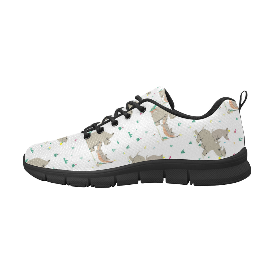 Cute Rhino pattern background Women's Sneaker Shoes