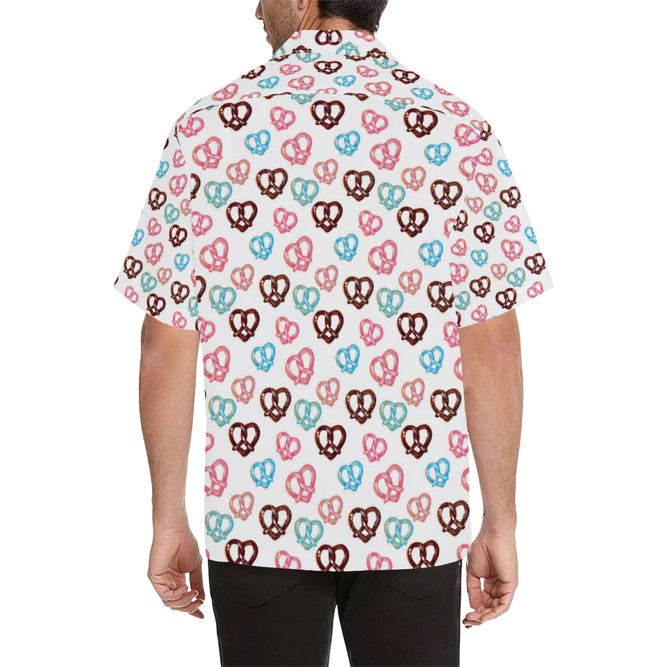 Pretzels Pattern Print Design 04 Men's All Over Print Hawaiian Shirt (Model T58)