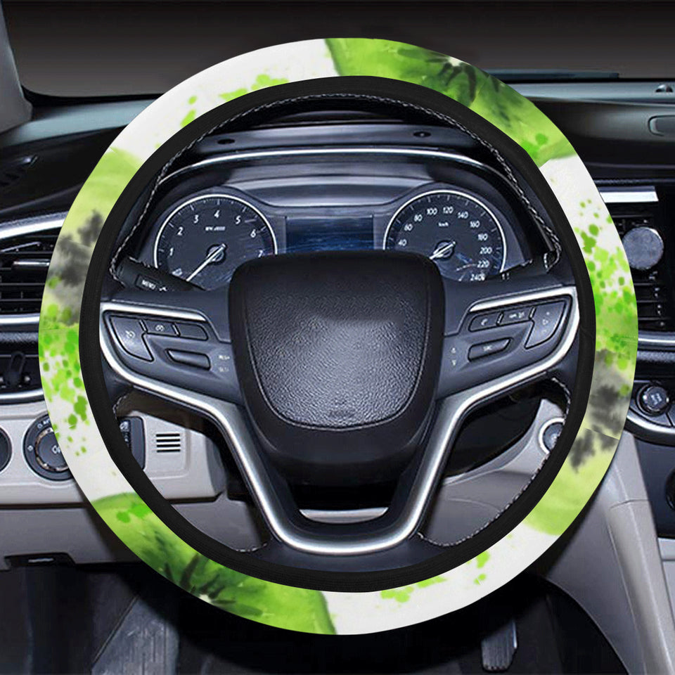 Watercolor kiwi pattern Car Steering Wheel Cover