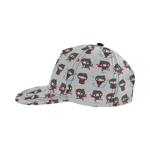 Cute ninja pattern All Over Print Snapback Cap