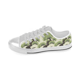 Bonsai pattern Men's Low Top Shoes White