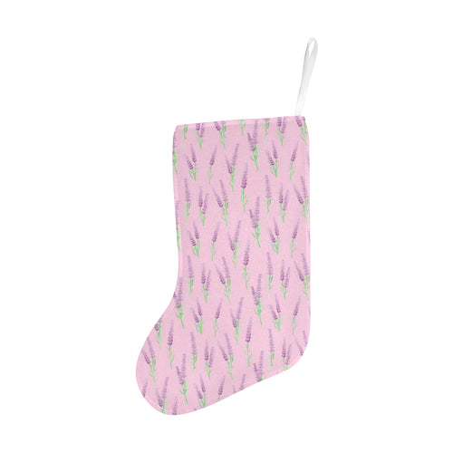 Lavender pattern pink background Christmas Stocking
